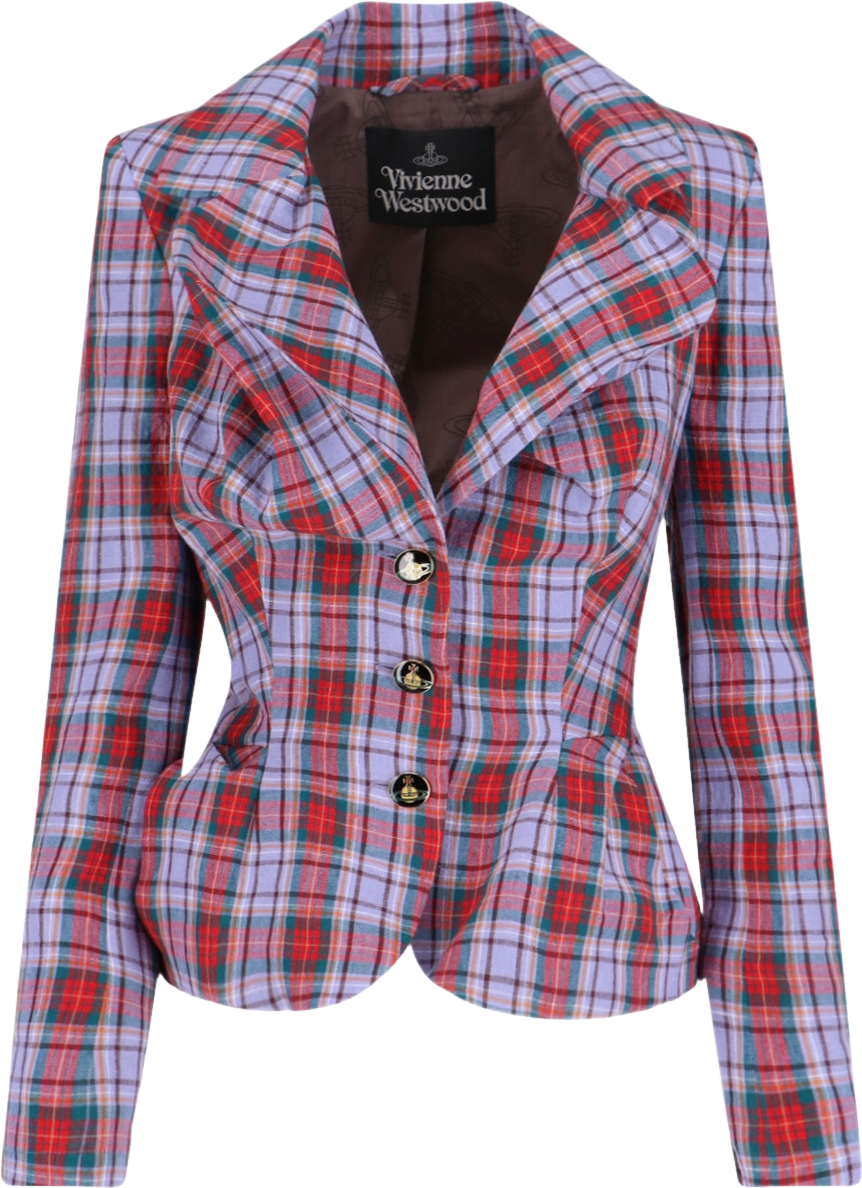 Vivienne Westwood Drunken Plaid Wool Jacket - Yellow | Editorialist