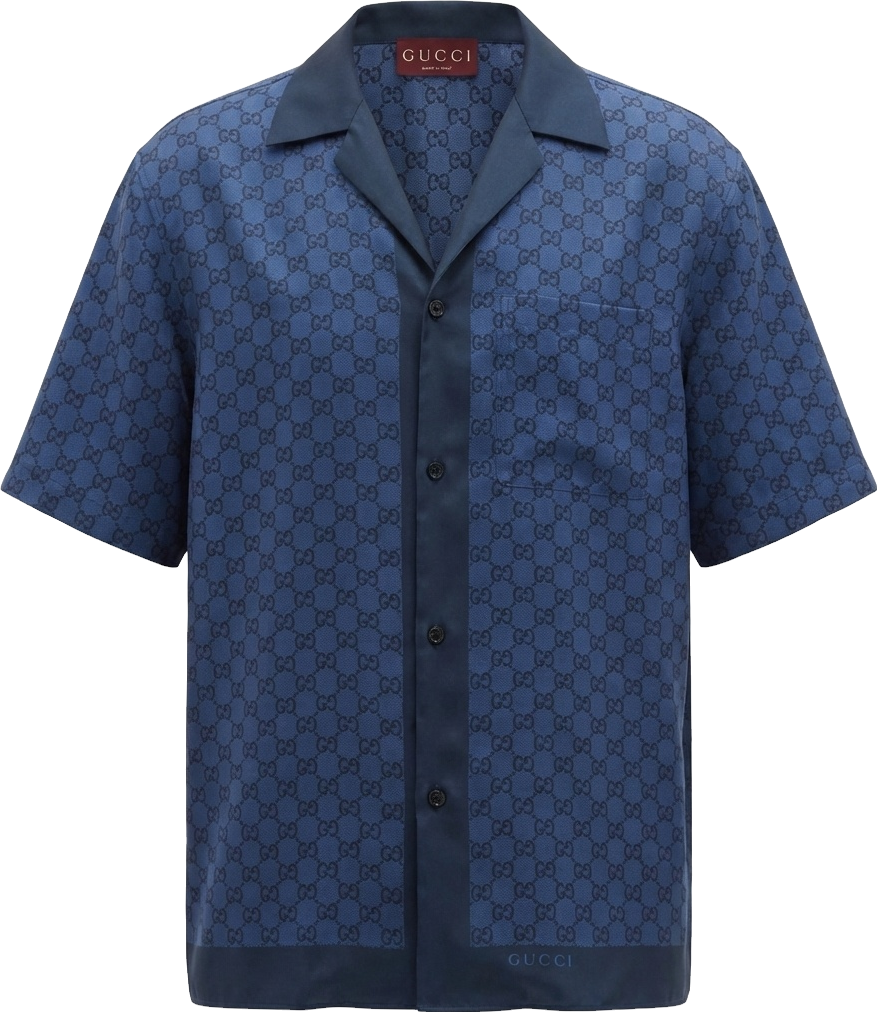 gucci men dress shirts GUCCI men's dress shirt embroidered with logo 398