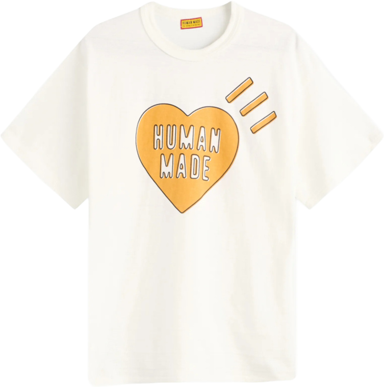 Human Made Heart-Logo Cotton T-Shirt - White | Editorialist