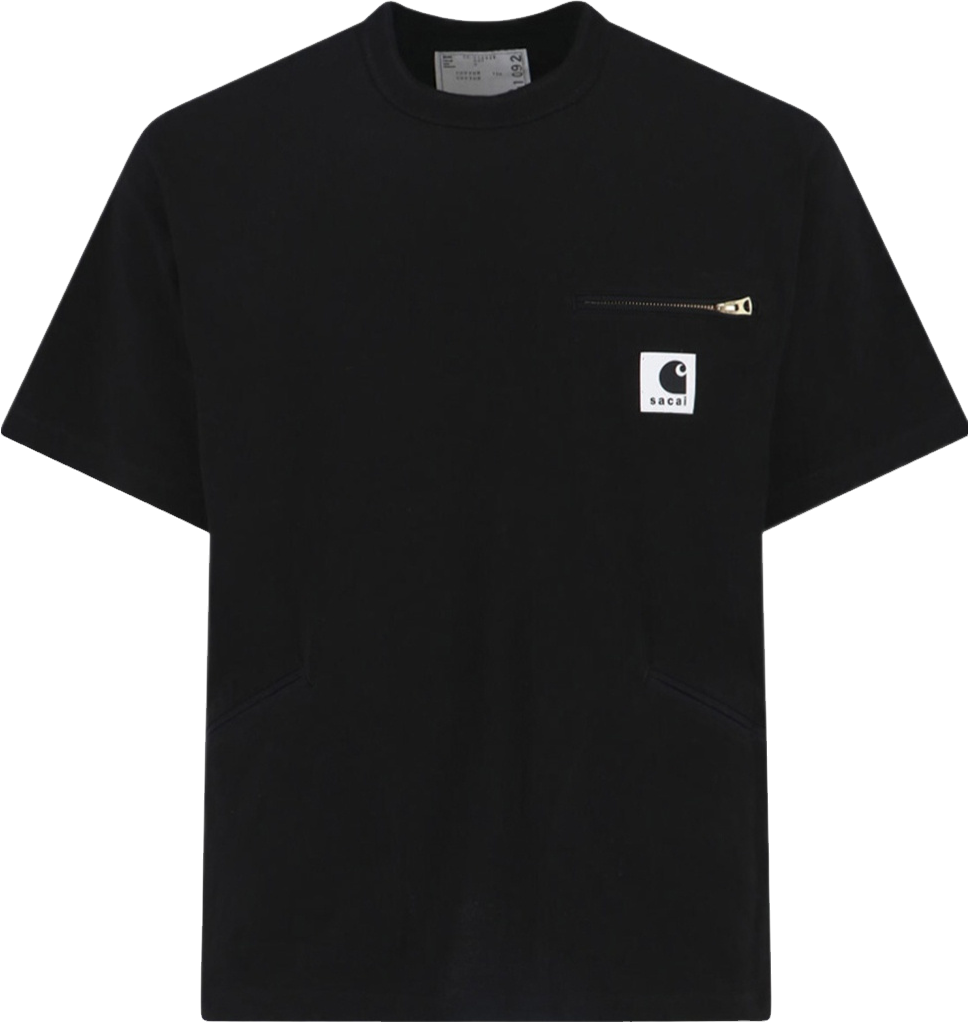 Sacai X Carhartt Wip Jersey T-Shirt - Black - 14% Off | Editorialist