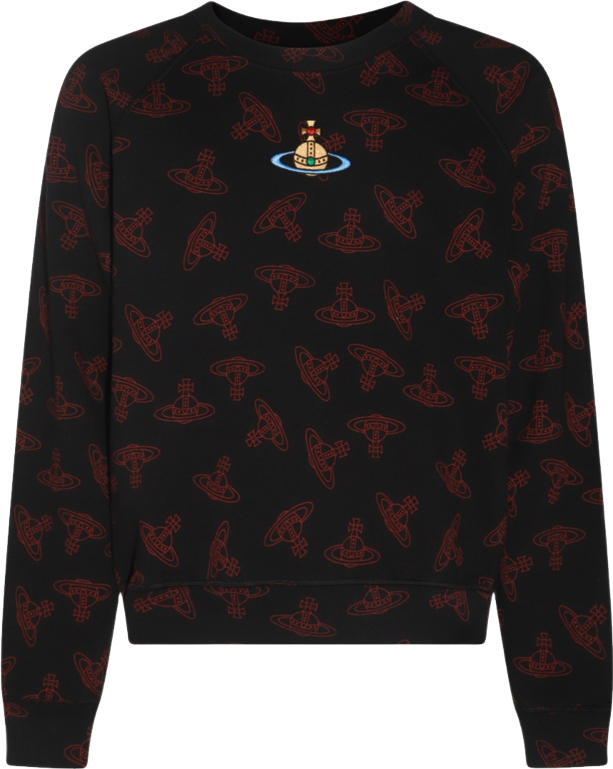 Vivienne Westwood Black Spray Orb Hoodie In 233-J0032-N306po - 50
