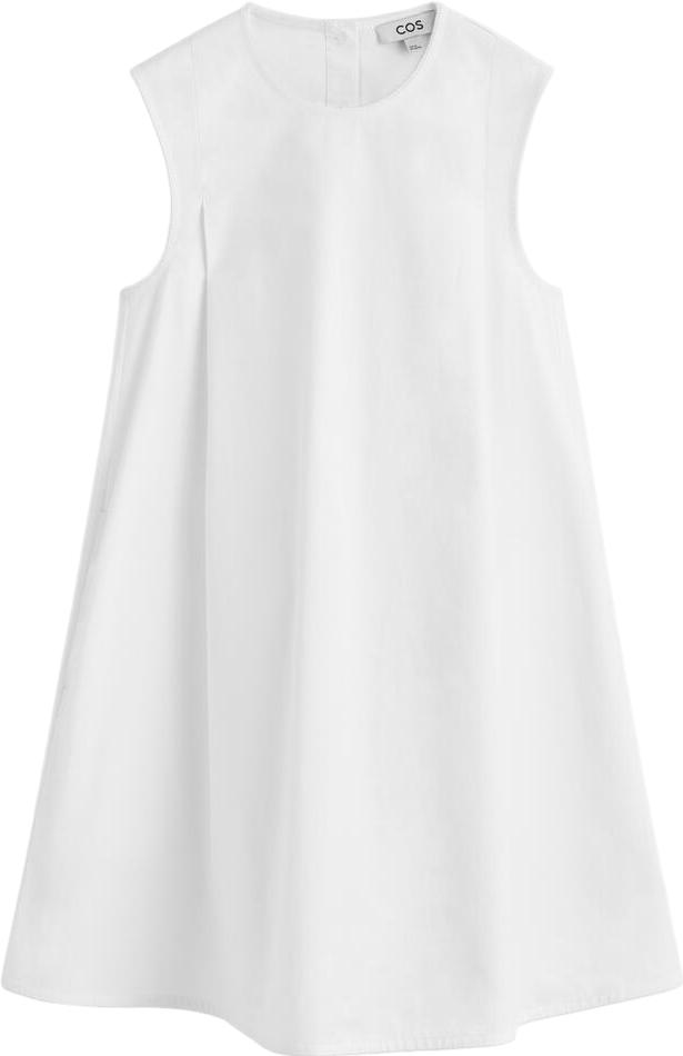 cos pleated a-line mini dress Picot-Trimmed In White - 50% Off Stacees A-line Square Neckline LowStock:42571002871859 US SIZE:14 Sculptural in shape