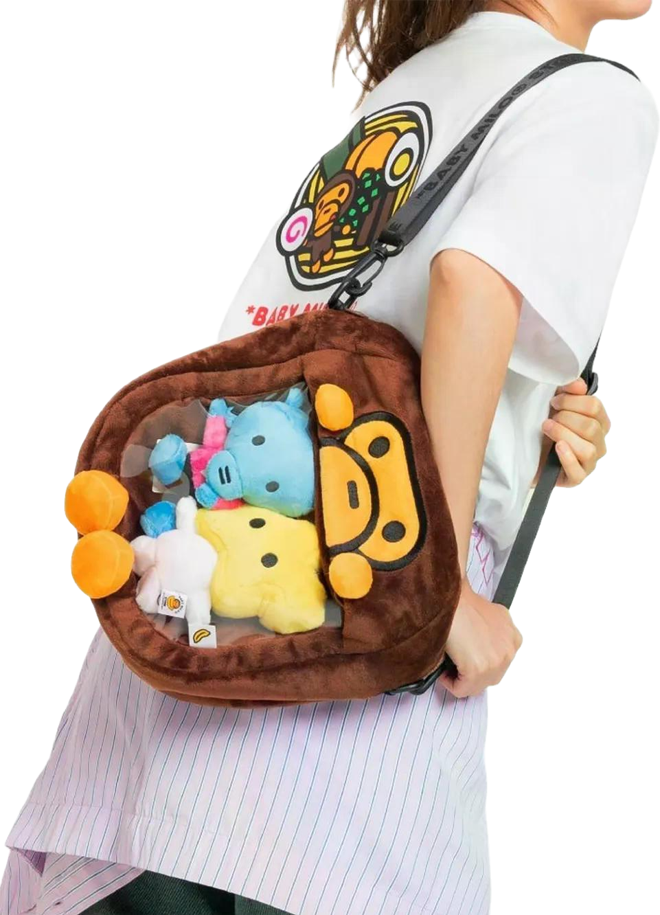 A BATHING APE Baby Milo Fur Mini Backpack - Brown | Editorialist