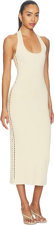 alicia dress in ivory l'academie Midi - Fashion
