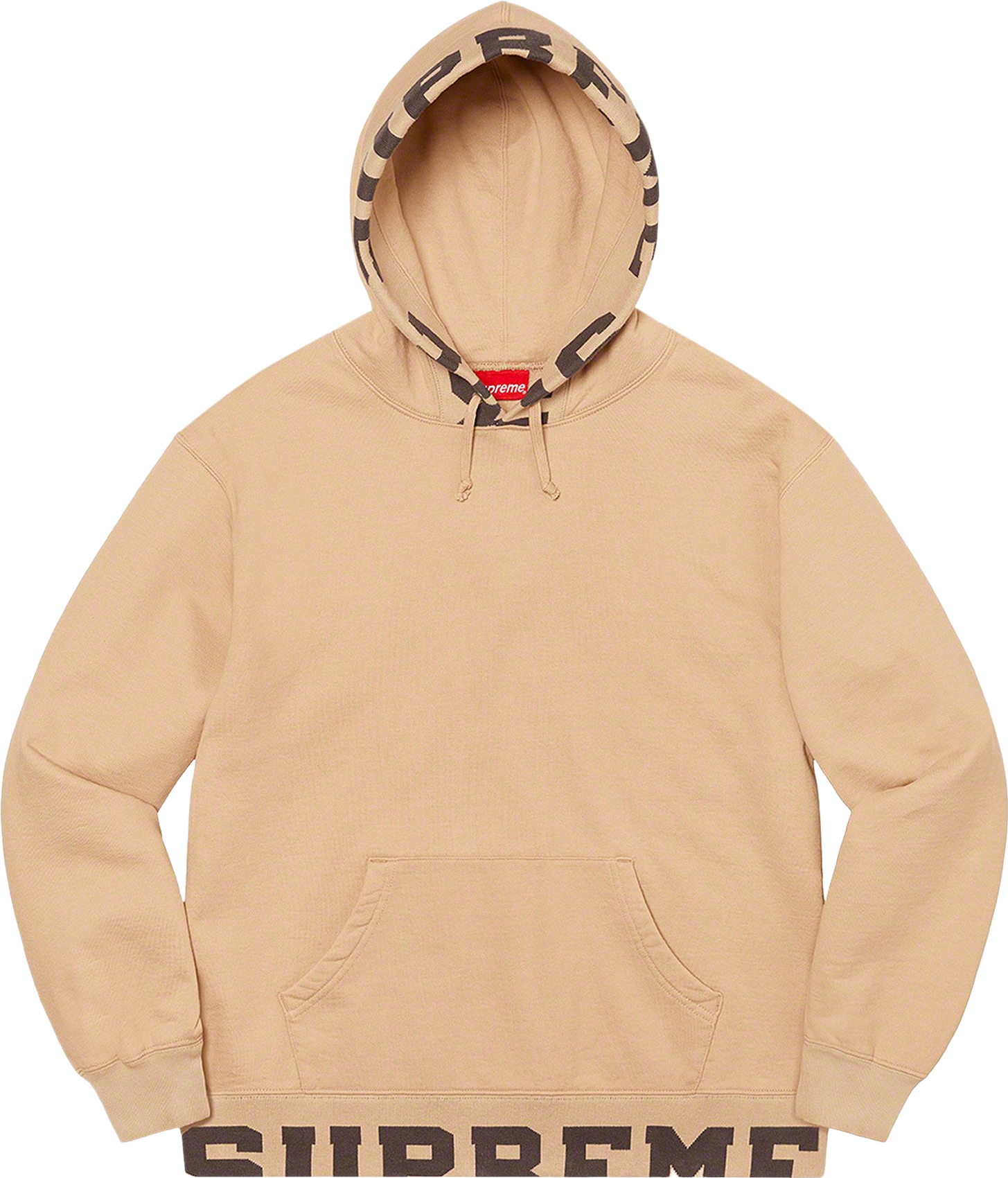 Supreme Pearl Logo Hooded Sweatshirt - Cream | Editorialist