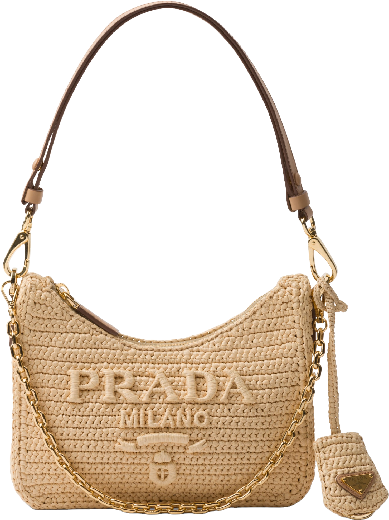 Prada Re-Edition Crochet Mini Bag - Beige | Editorialist