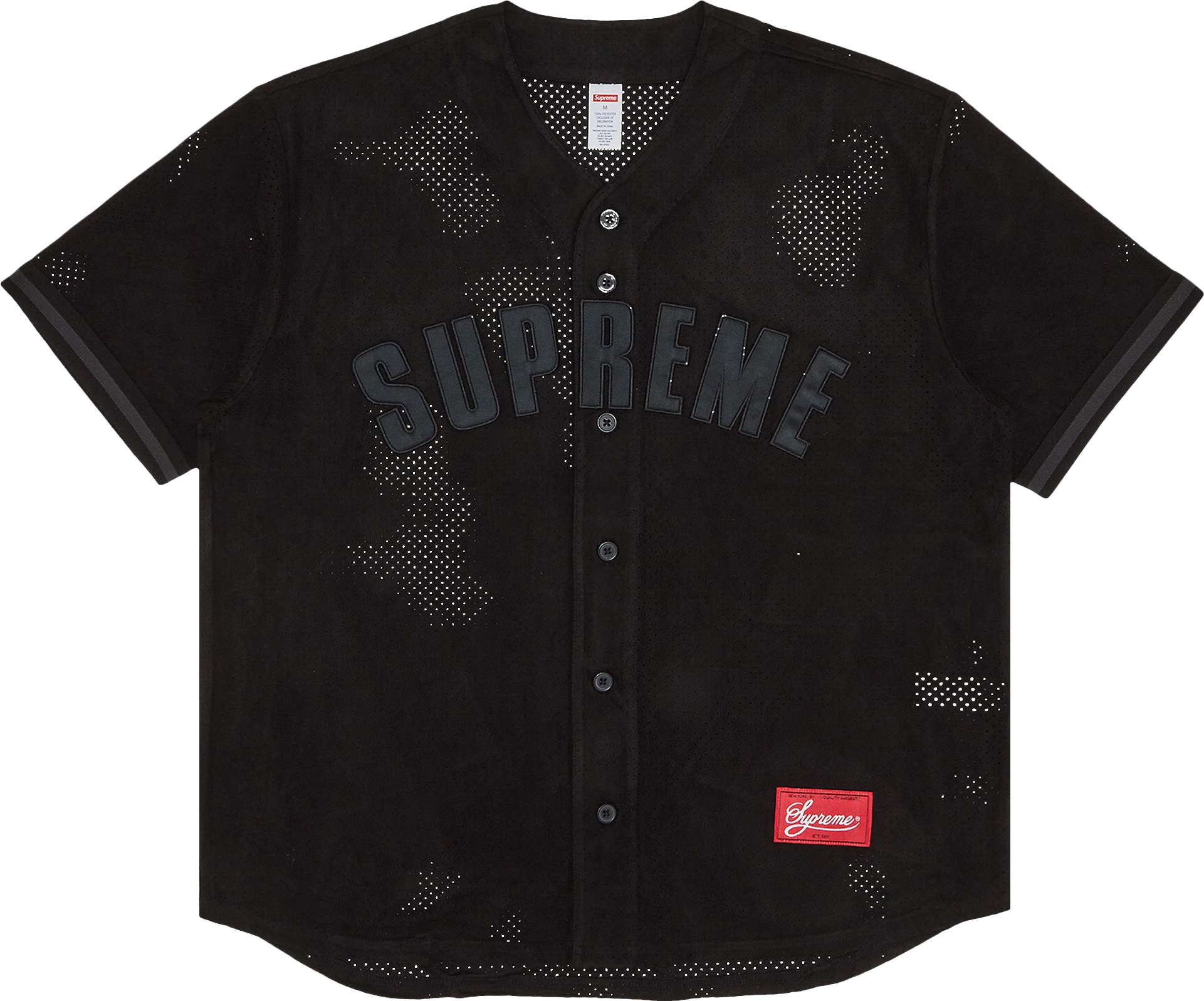 トップス supreme ultrasuede mesh baseball jersey 34602961~