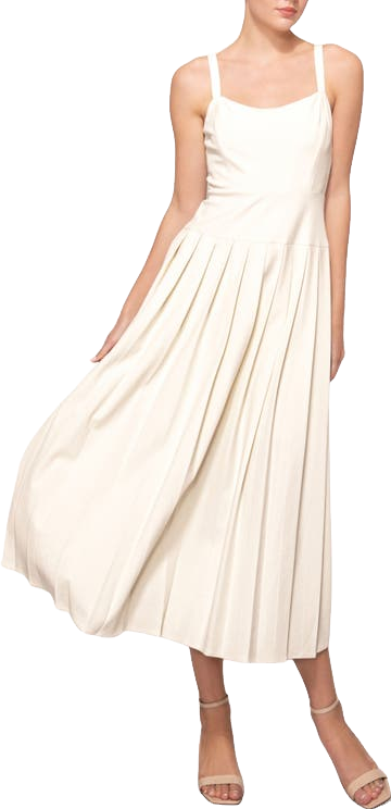 Moon River Pleated Maxi Sundress In Chocolate - 33% Off