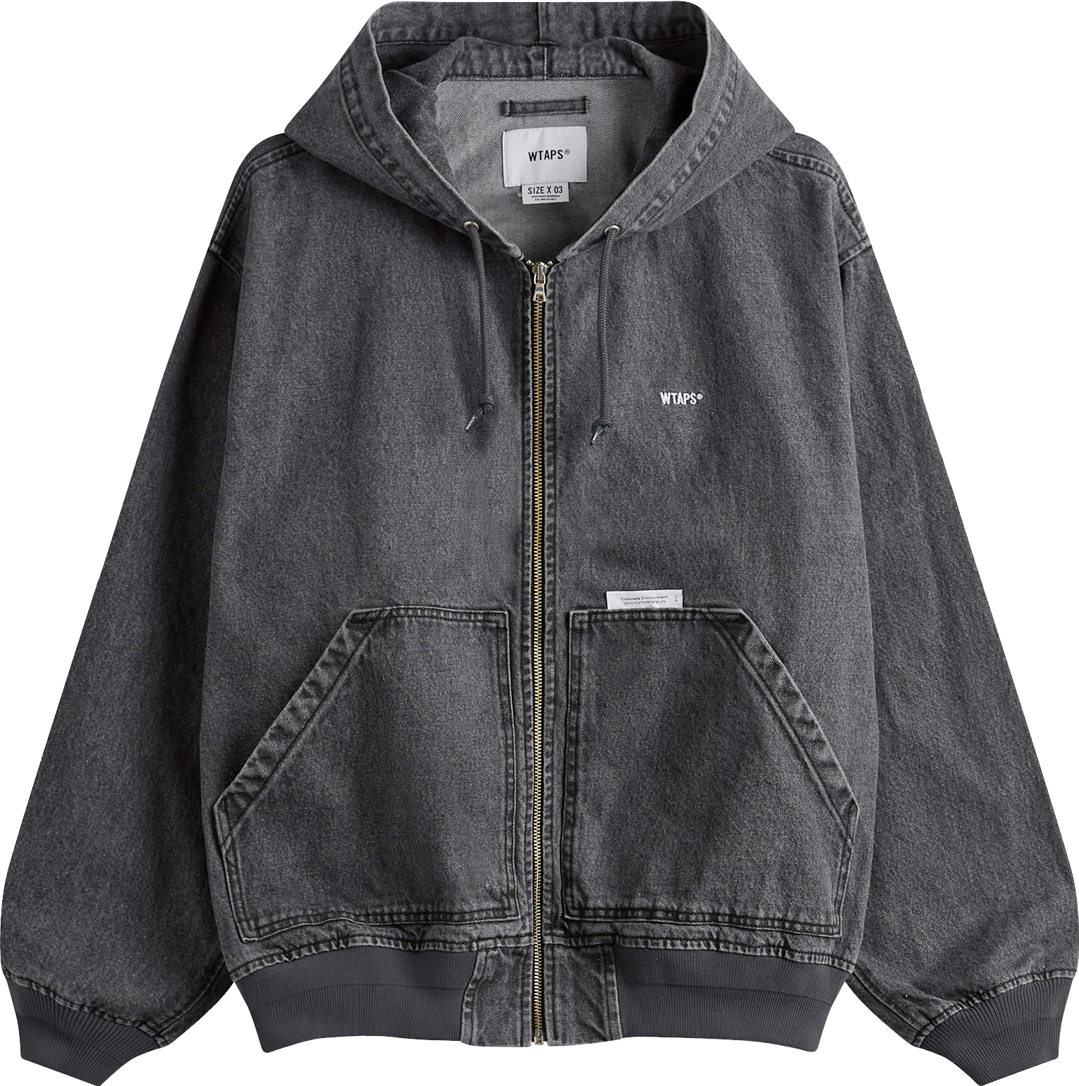 Wtaps D00m Denim Jacket With Hood - Black | Editorialist