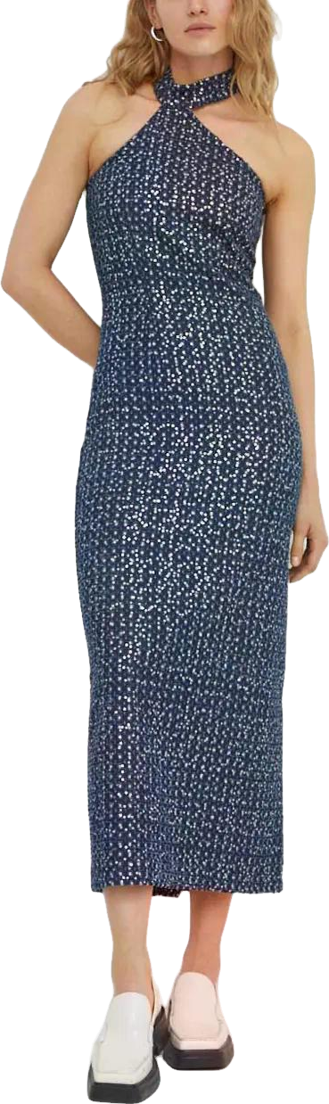 george trochopoulos mini backless dress Halterneck In White And Blue - 36% Off Size:44C pair:dakota-regal-petite-tennis-bracelets-gold Sexy Black Dress -