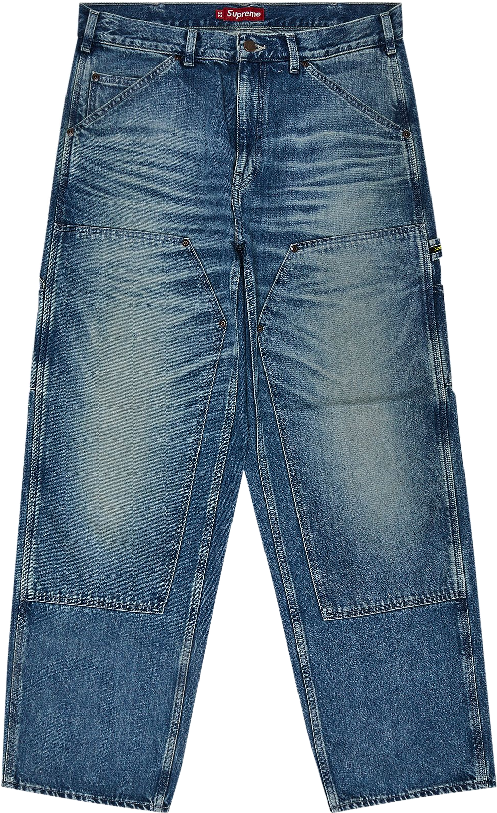 Supreme Worn Double Knee Painter Pant - Blue | Editorialist