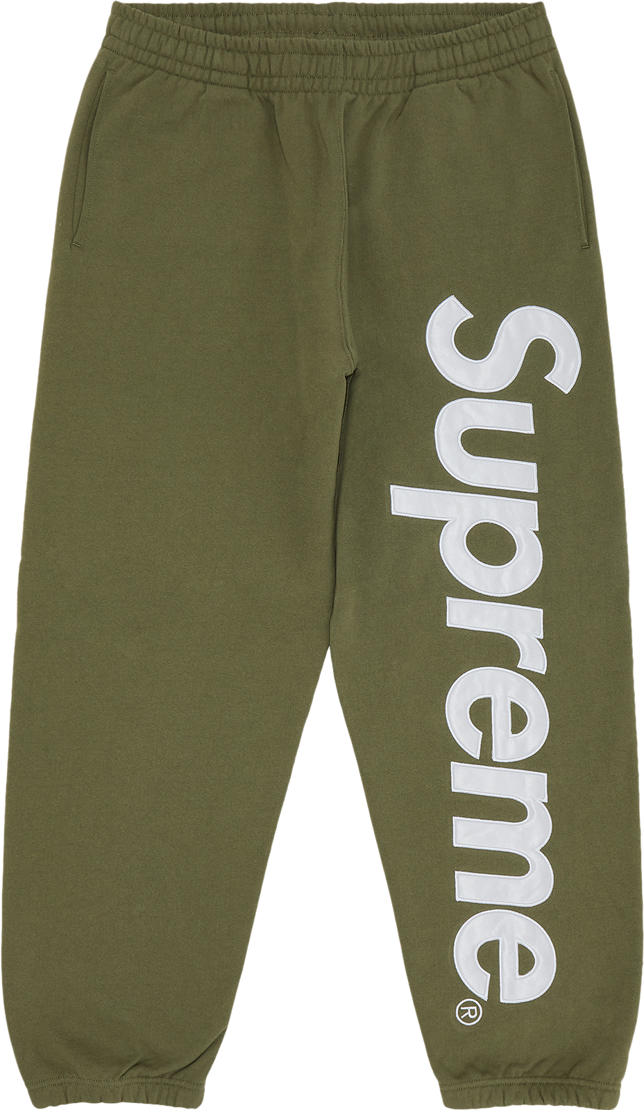 Supreme Ss26 Satin Appliqué Sweatpants - Black | Editorialist