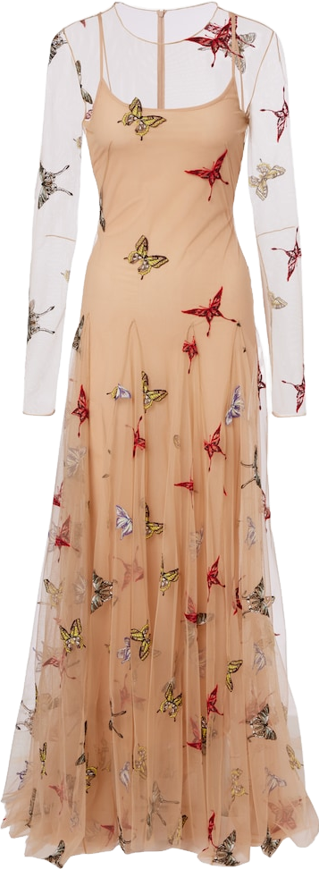 helsi tessa long sleeve appliqué a line maxi dress Long-sleeve A-line - Yellow Size:(FR)38 Do Not Iron Dark green bridesmaid dress 90s Couples Costumes
