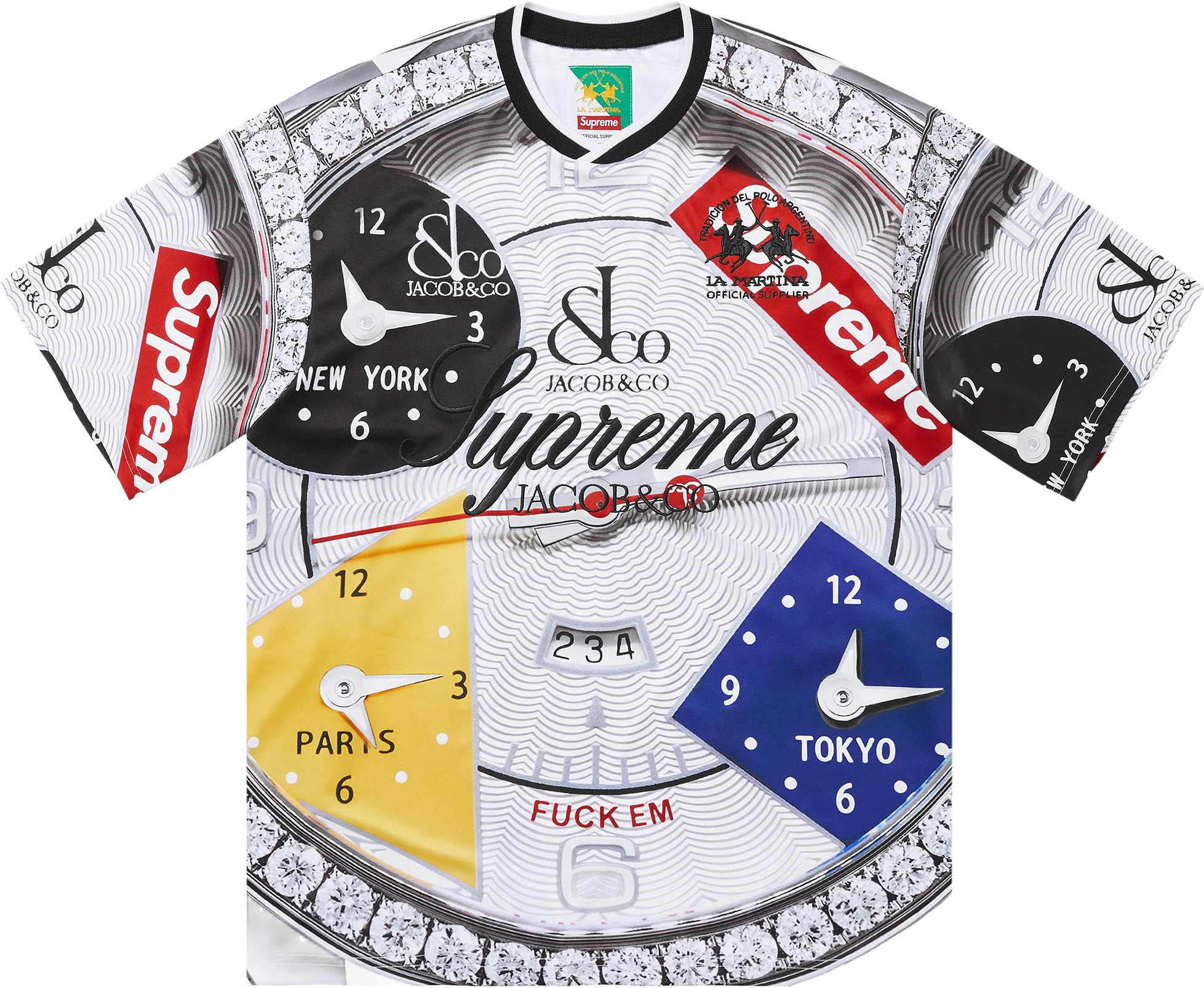 Supreme X La Martina X Jacob & Co Rugby Shirt - Black | Editorialist