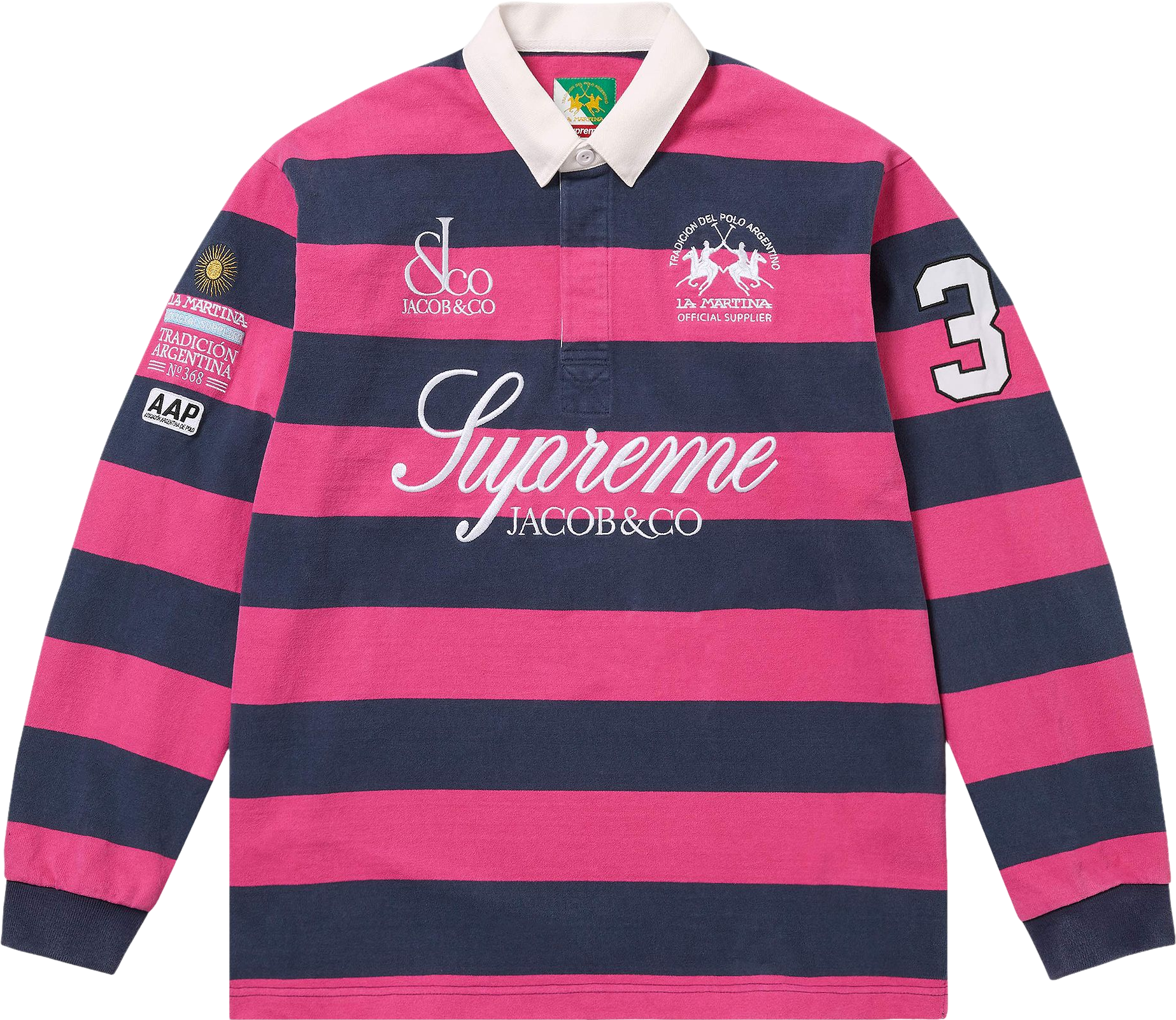 Supreme X La Martina X Jacob & Co Rugby Stripe Long Sleeve Shirt