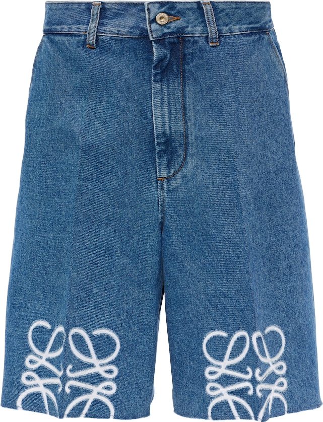 Buy Loewe Wool-cashmere Anagram Shorts - Black At 52% Off