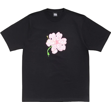 StüSsy Itp Flower Tee Shirt - Black | Editorialist
