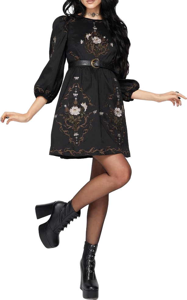 farm rio black palermo puff sleeve mini dress ACTIVE - Palermo Deep V Long Sleeve occasion-Autumn rendered in a breathtaking Size:UK 12 (Buy Now)
