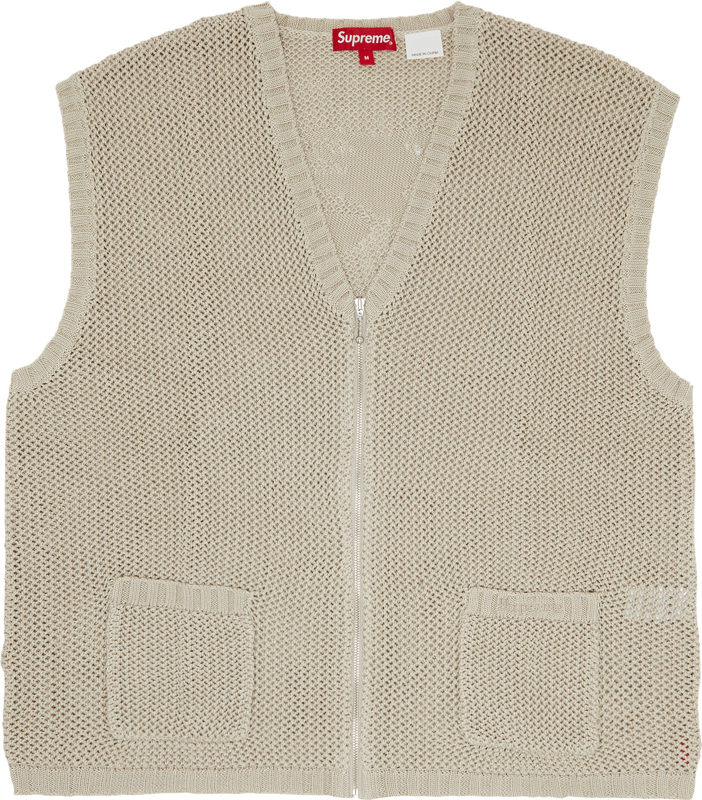 Supreme Brushed Argyle Zip Up Vest - Yellow | Editorialist