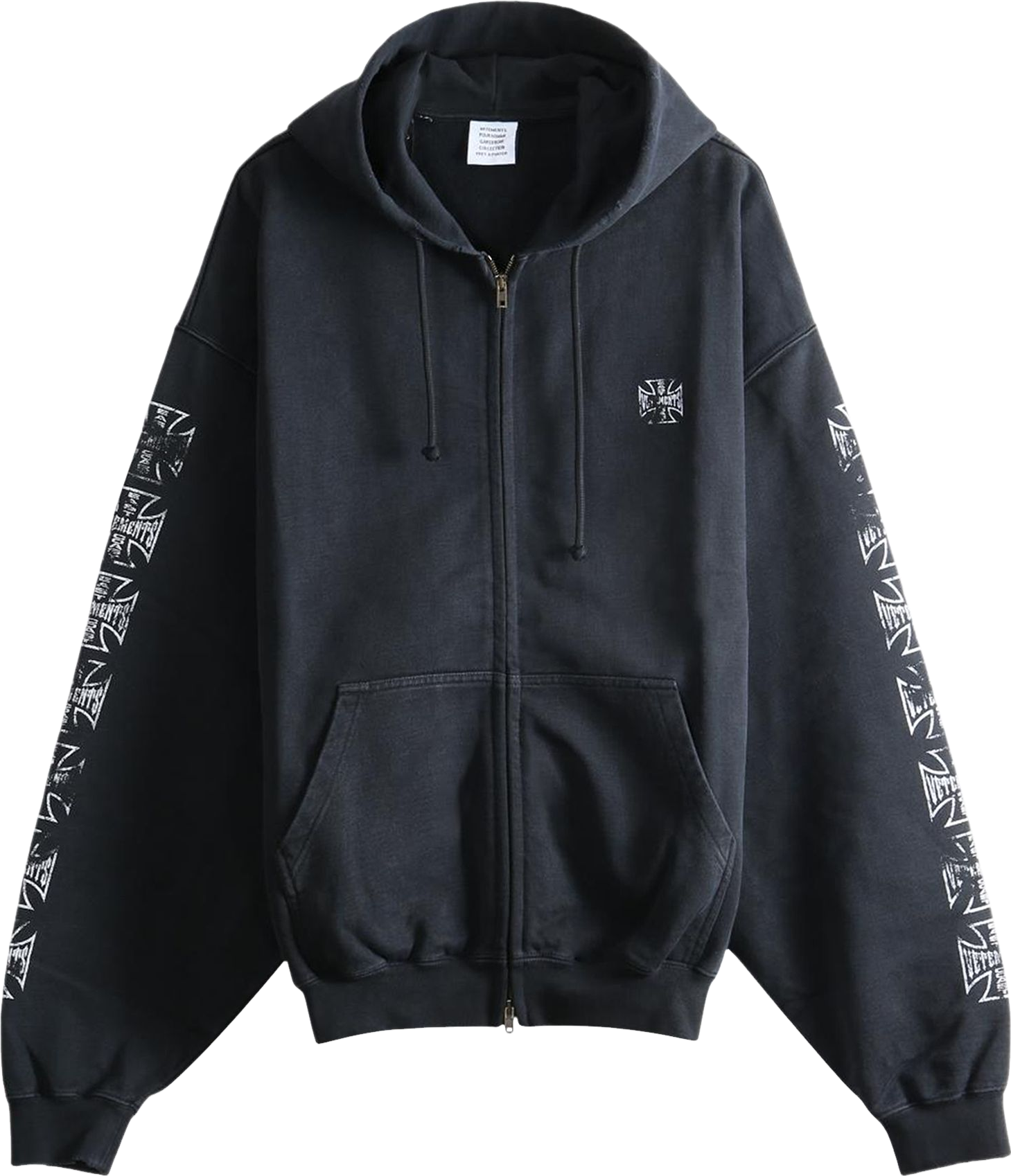 Vetements Polizei Fitted Zip-Up Hoodie - Black | Editorialist