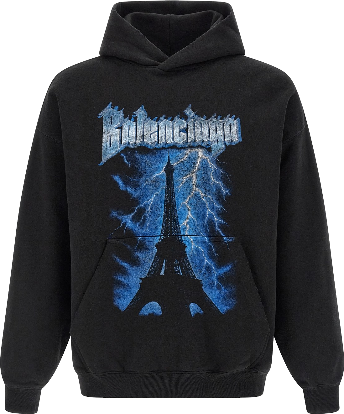 Buy Balenciaga Liberty Fleece Hoodie - Black At 30% Off | Editorialist