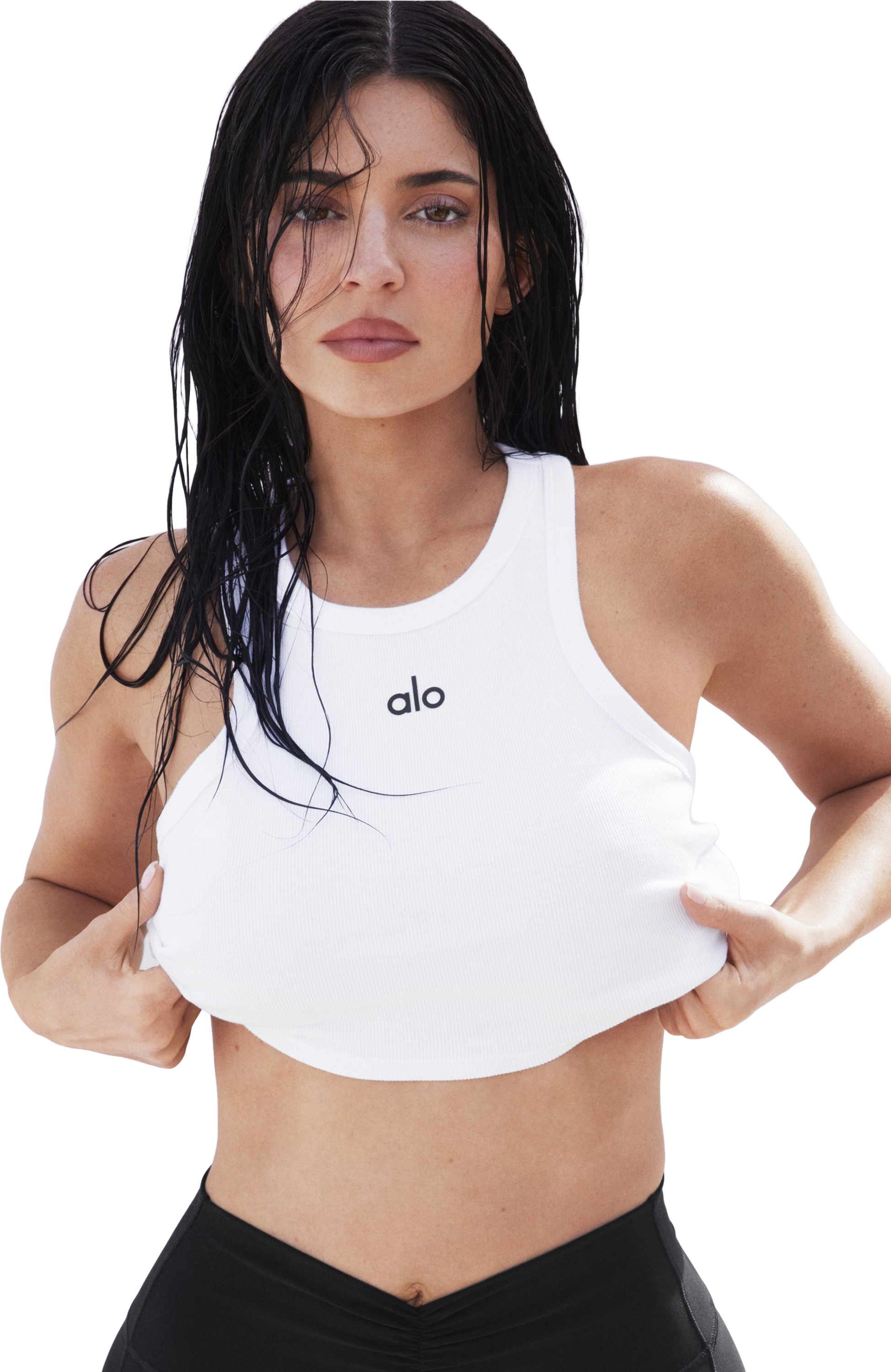 Buy Alo Yoga Aspire Tank Top In Size - White/black At 39% Off
