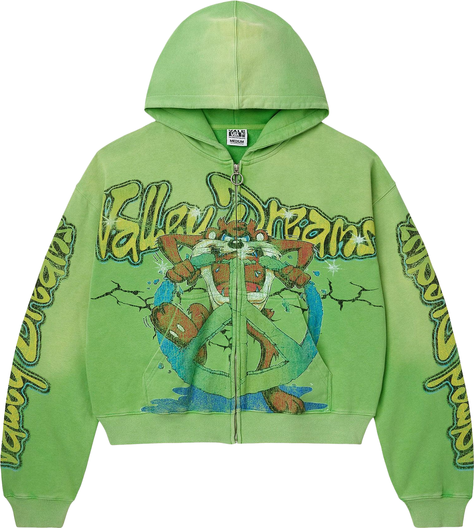 Vale Forever Taz Zip-Up Hoodie - Green | Editorialist