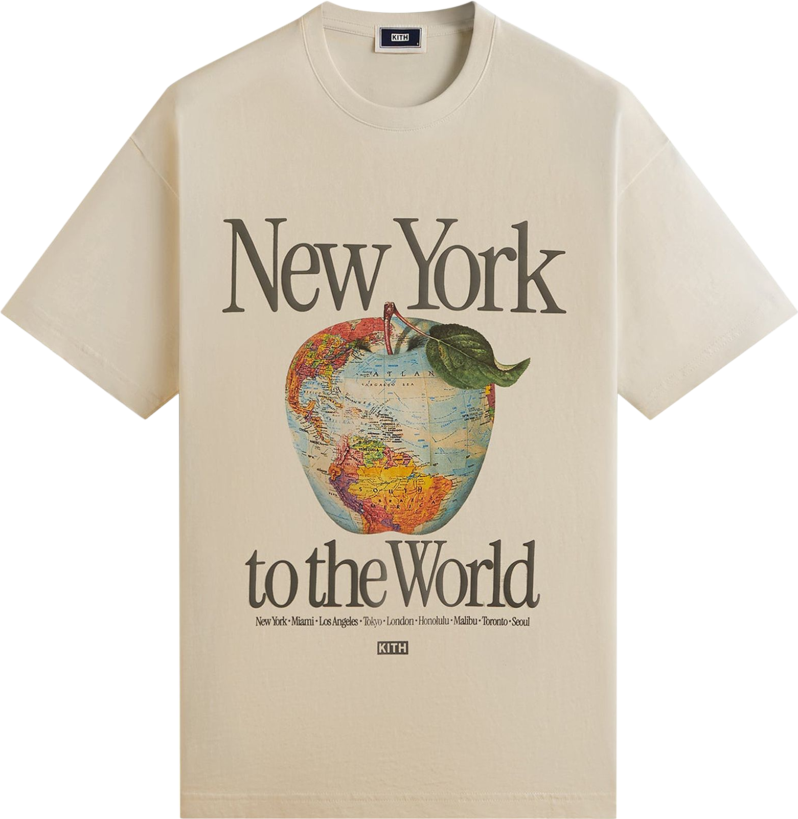 Kith Ny To The World Liberty Apple Vintage Tee - Black | Editorialist
