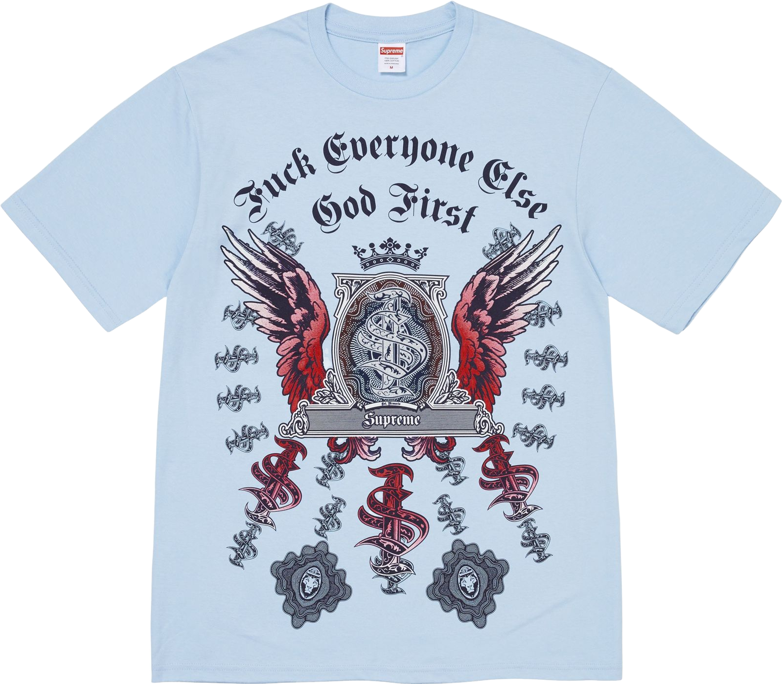 Supreme X Bounty Hunter Skulls Graphic T-Shirt - Blue | Editorialist