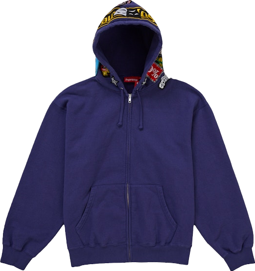 Supreme Falcon Raglan Zip Up Hooded Sweatshirt - Cream | Editorialist
