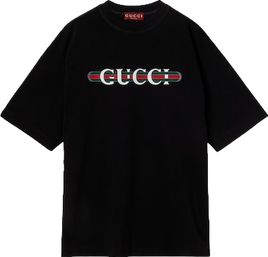 Gucci Logo Printed Jersey T-Shirt In Black - 13% Off | Editorialist