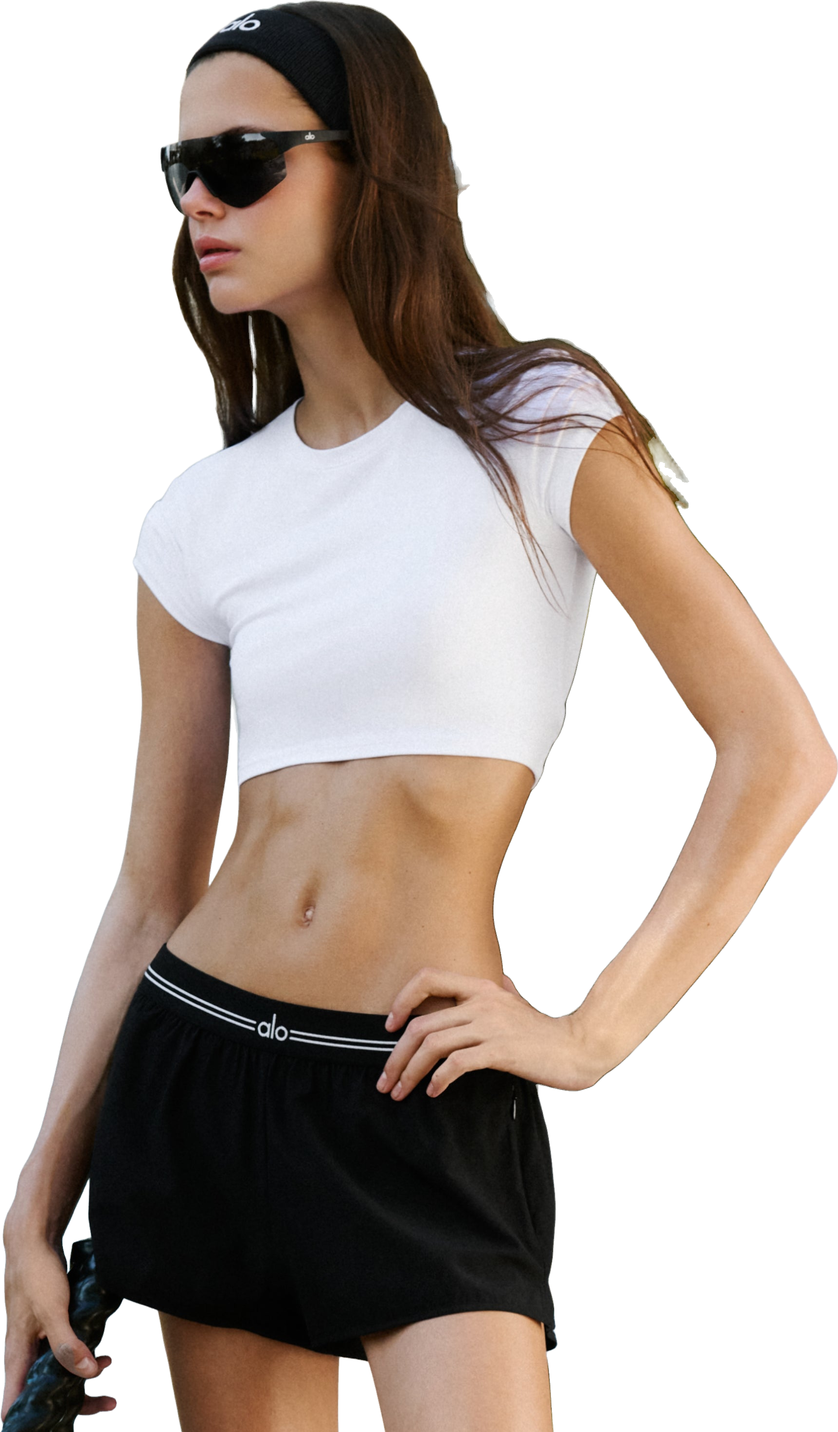 Alo Yoga Soft Finesse Long Sleeve Top - White | Editorialist