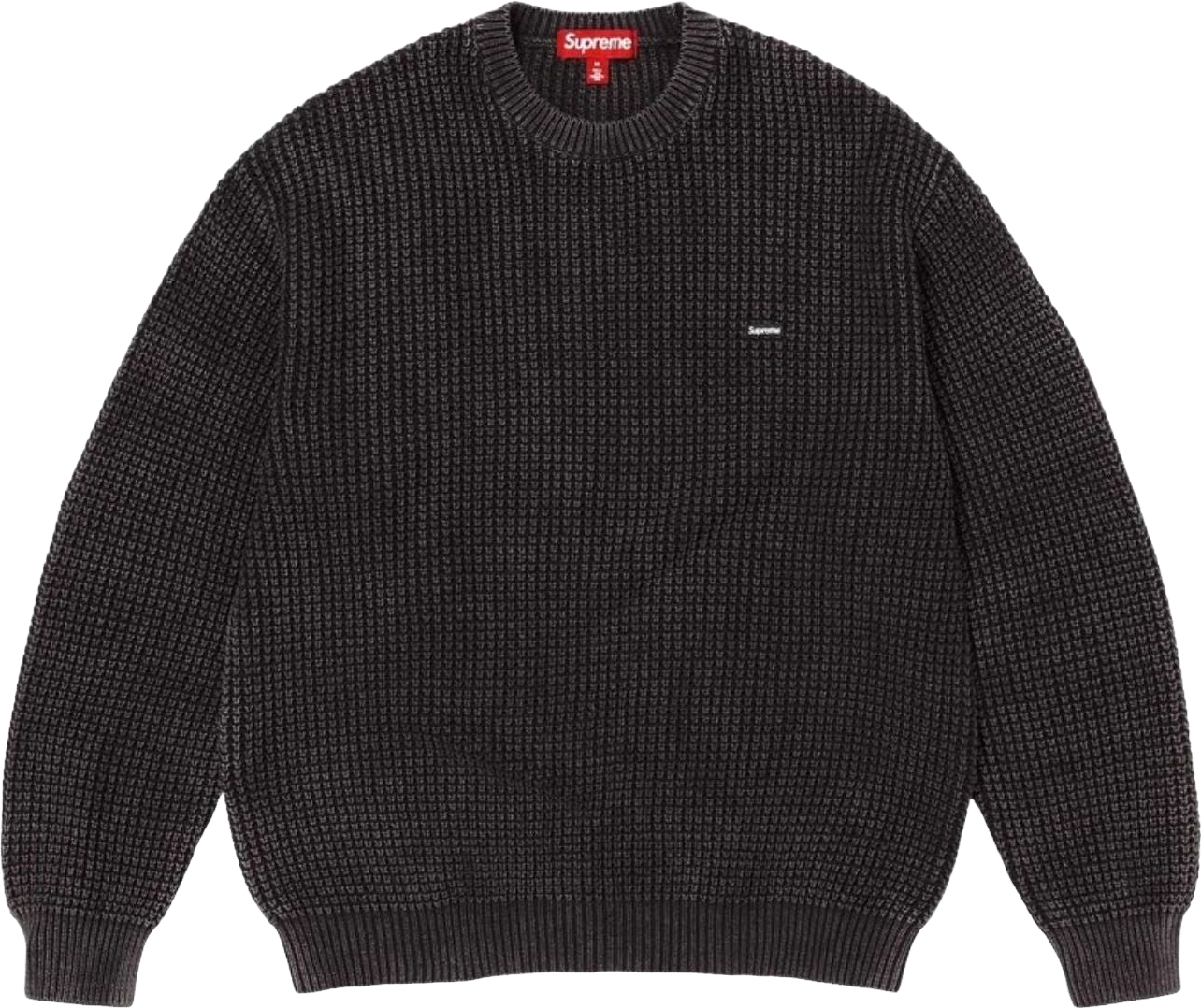 トップス Supreme Washed Crewneck Black Small Supreme Washed Box