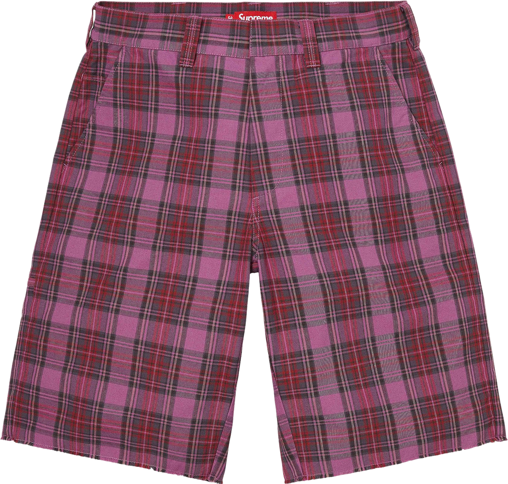 Supreme Plaid Work Shorts - Black | Editorialist