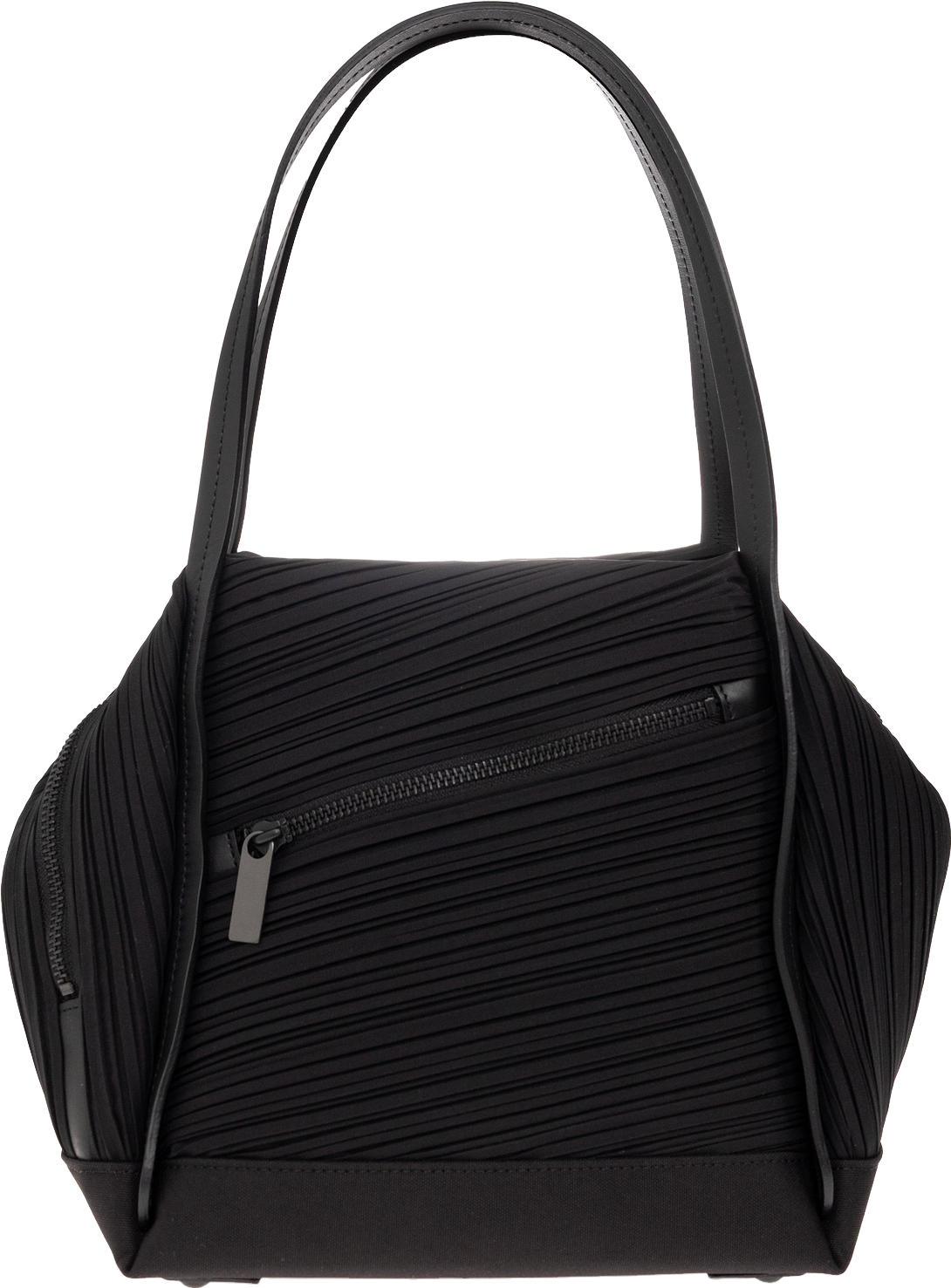 Issey Miyake Mini Bias Pleats Duffle Bag - Black | Editorialist
