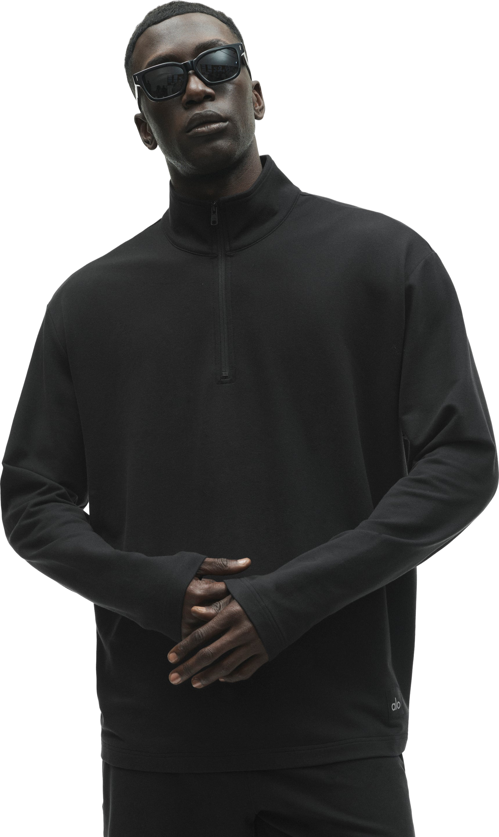 Alo Yoga Conquer 1/4 Zip Reform Long Sleeve Sweatshirt - Navy