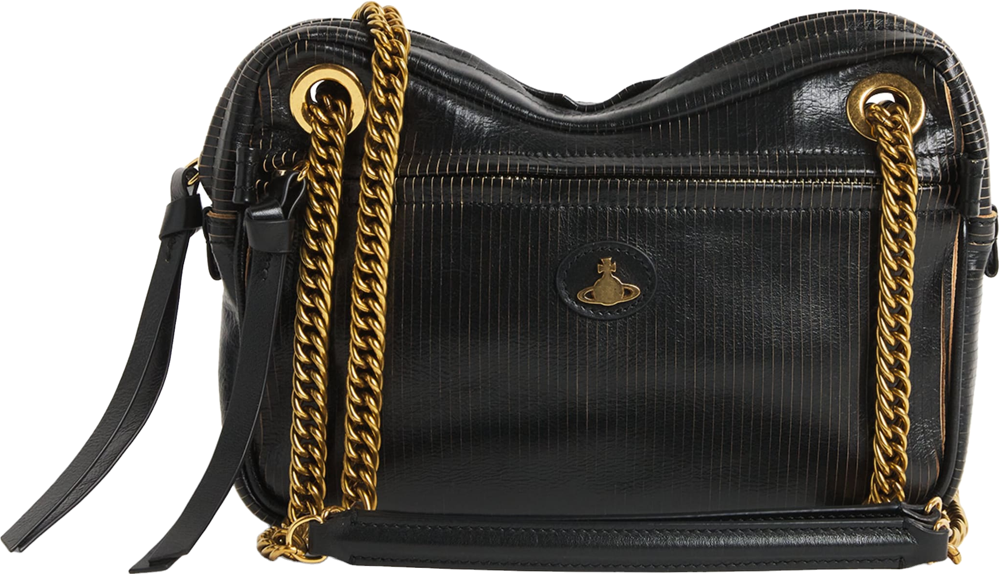 Buy VIVIENNE WESTWOOD Archive Medium Velvet Shoulder Bag - Black