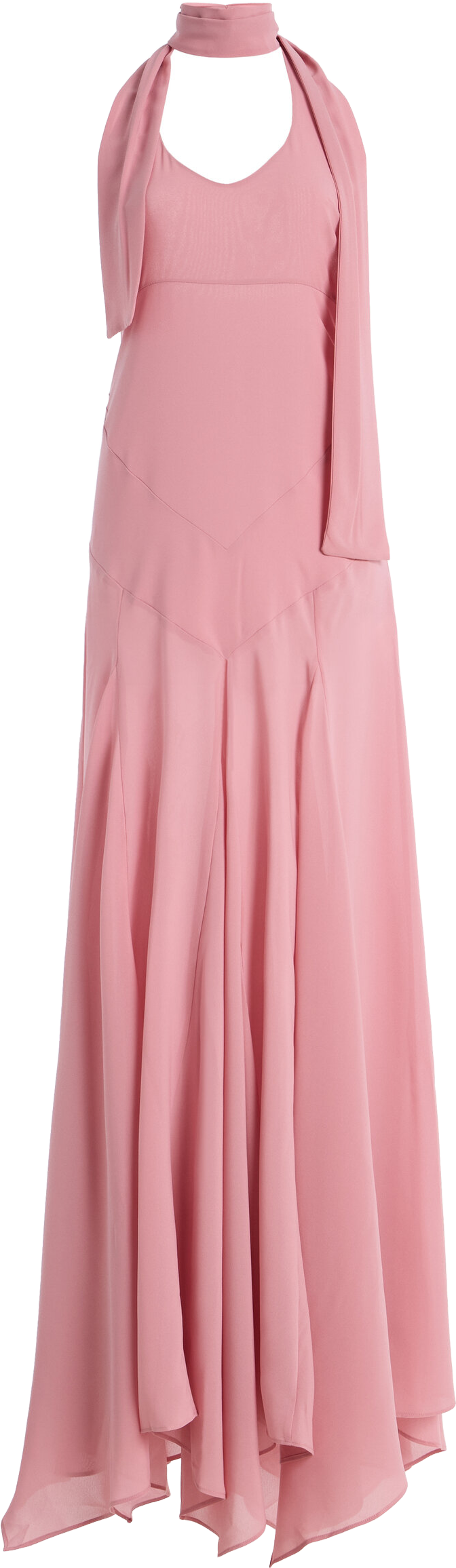 SIEDRES Exclusive Raye Scarf-detailed Midi Halter Dress - Green