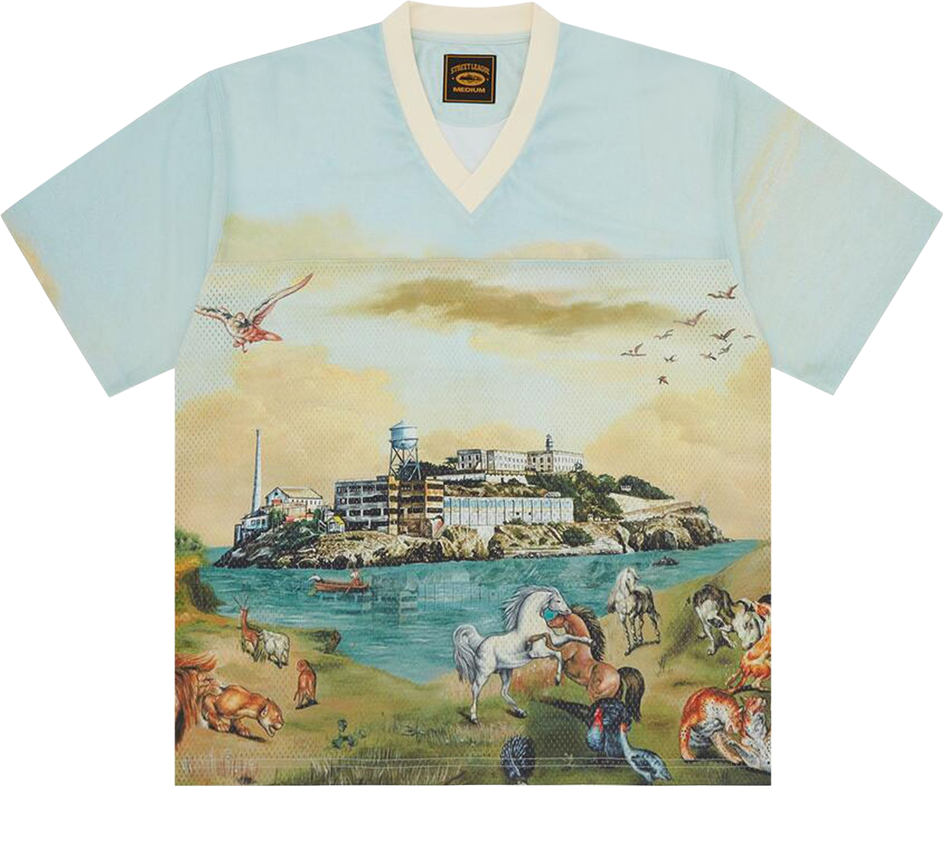 Corteiz Alcatraz Football Jersey - Blue | Editorialist
