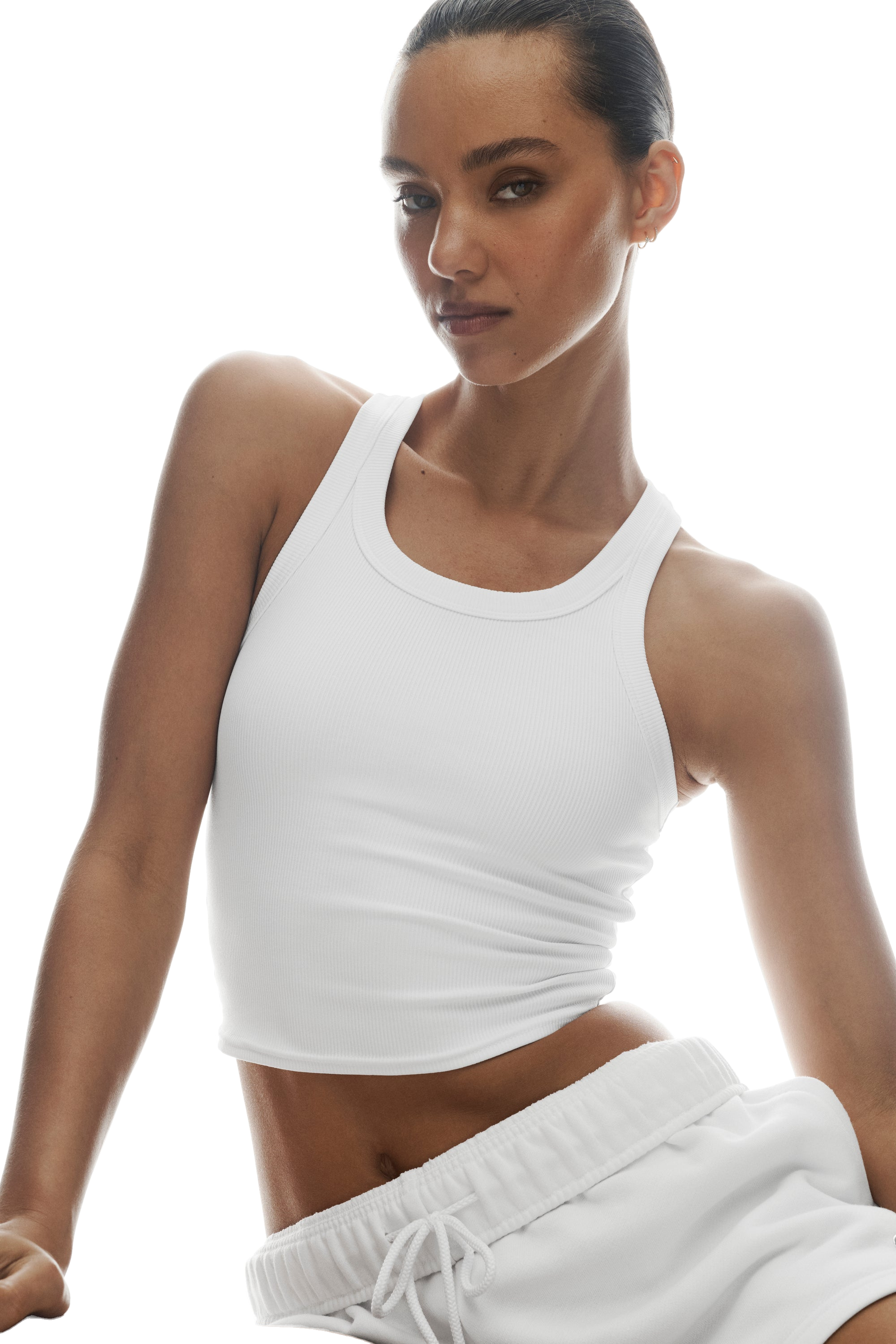 Alo Yoga Aloi Ribbed Prosper Tank Top - Black | Editorialist