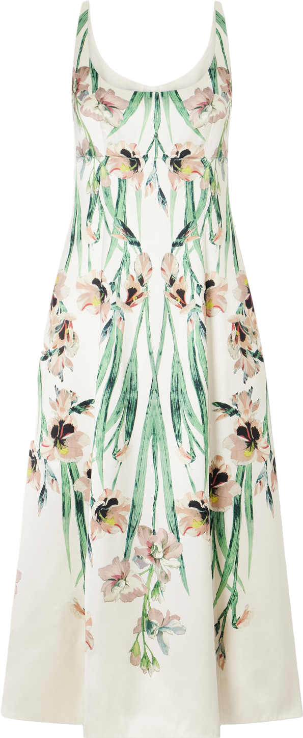 Bhldn Gabriella A-Line Duchess Satin Midi Dress In Blue - 31% Off