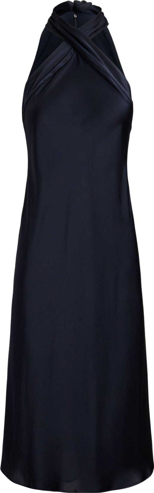 polo ralph lauren denim halter dress Halterneck Midi - Blue Prathima hospitals