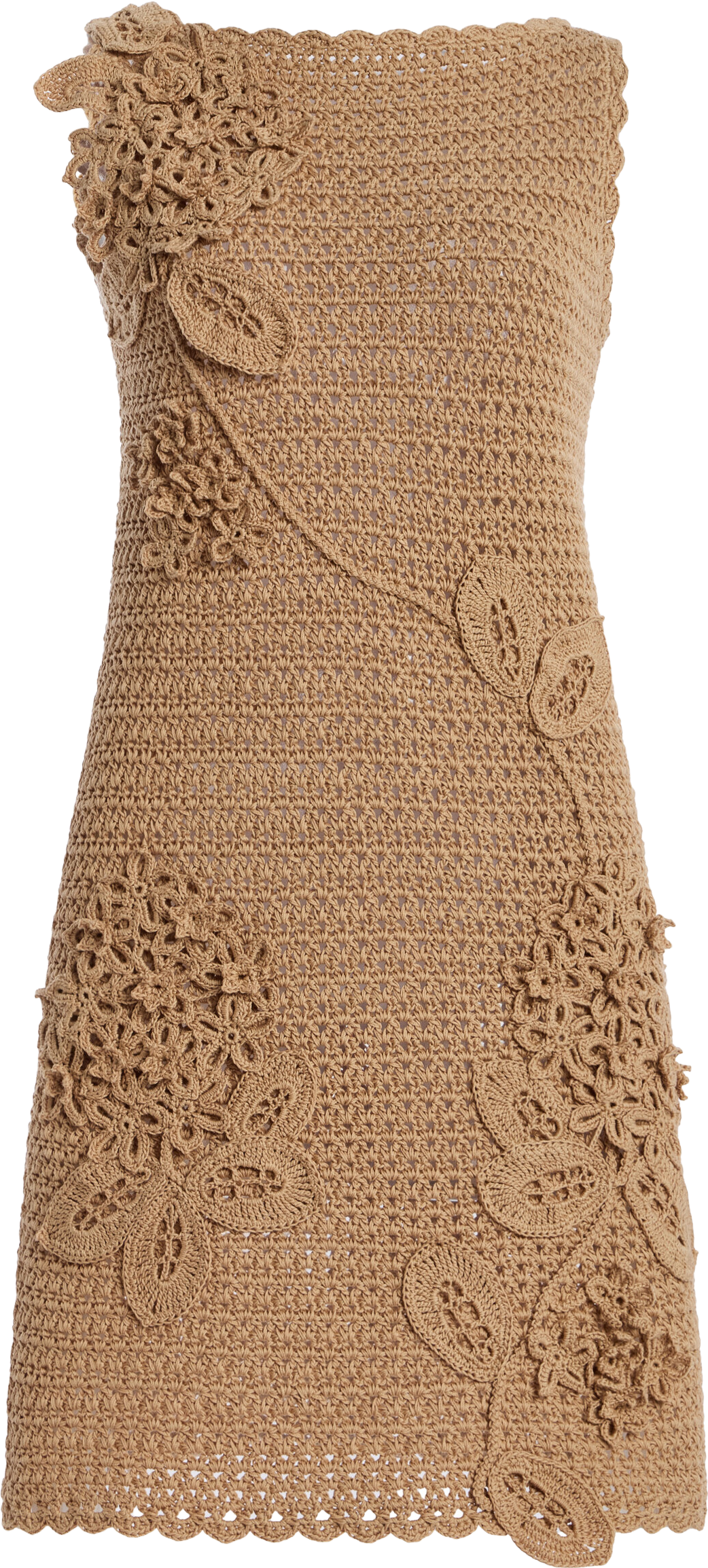 Celine Mini Dress In Crocheted Cotton - Navy,ecru