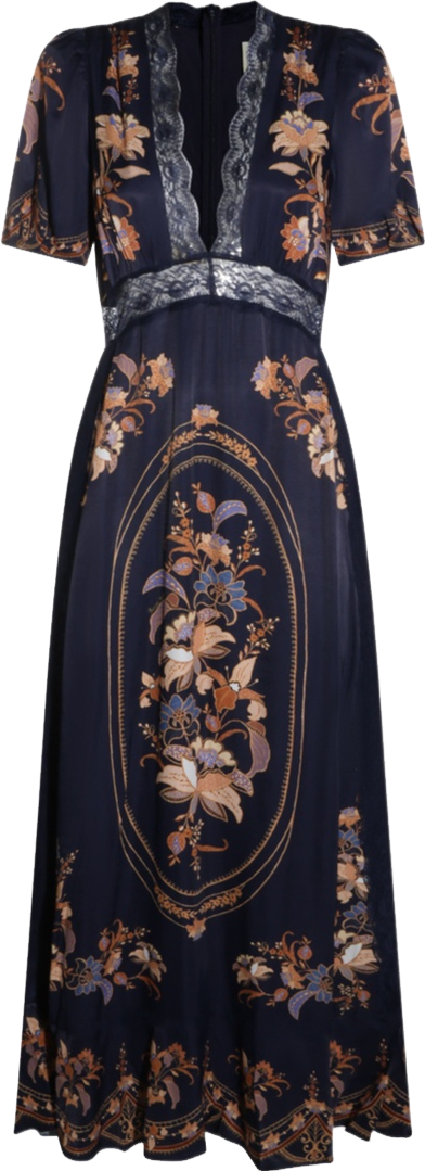 Buy Farm Rio Lace Maxi Dress - Morada Boa Guipure At 69% Off