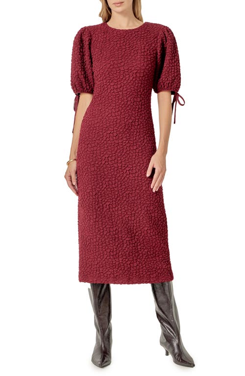 english factory off the shoulder textured midi dress English Factory