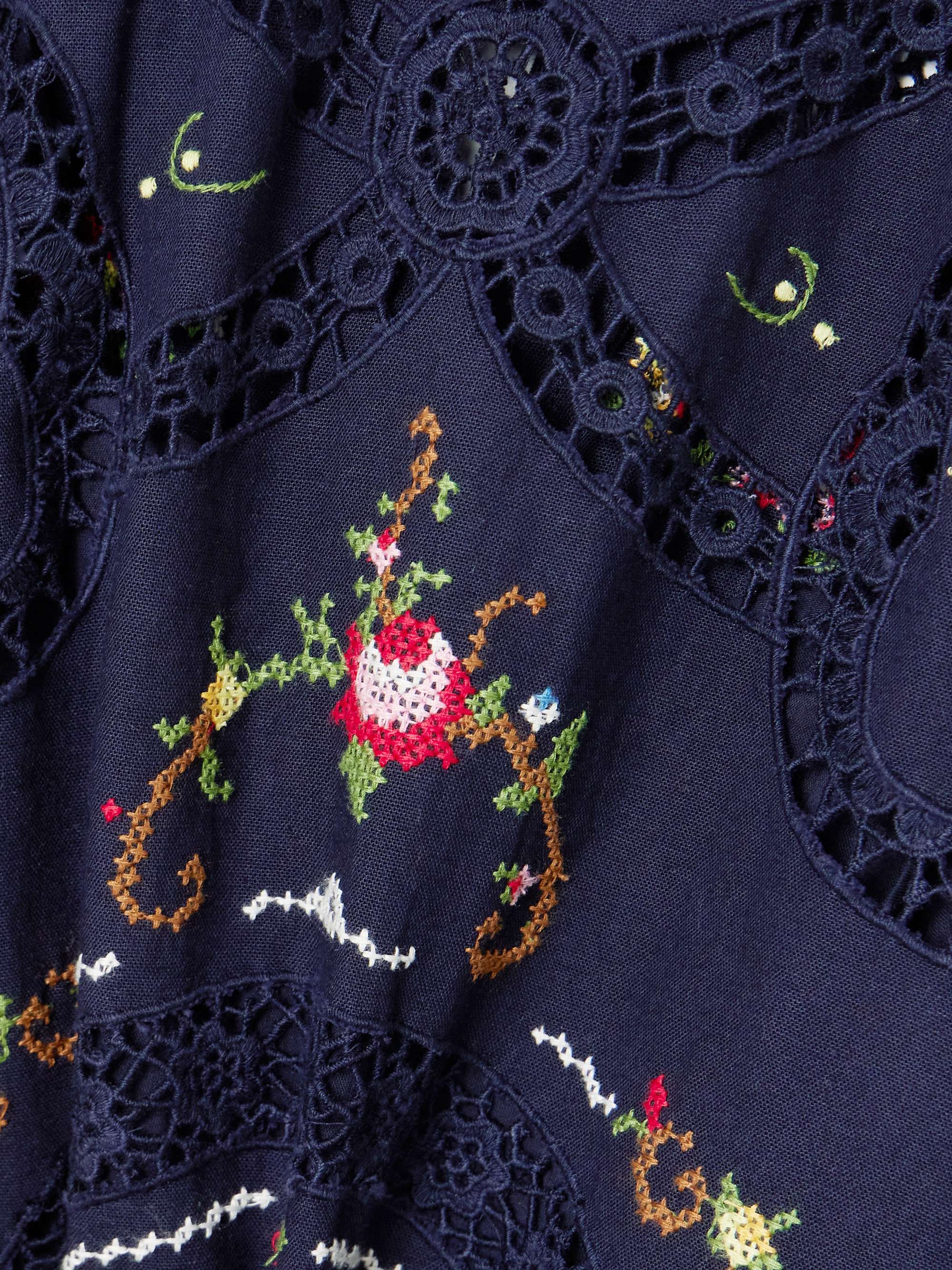 sachin and babi light blue dress Embroidered V-Neck Midi Tea Dress | Monsoon main image 1