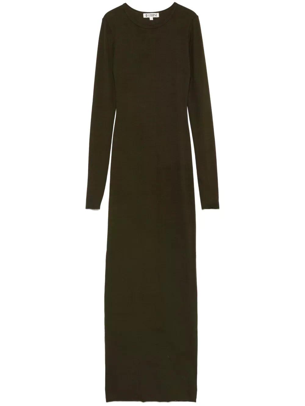 Eterne Long Sleeve Crewneck Maxi Dress - Black | Editorialist Eterne Long Sleeve Crewneck Maxi Dress - Black | Editorialist