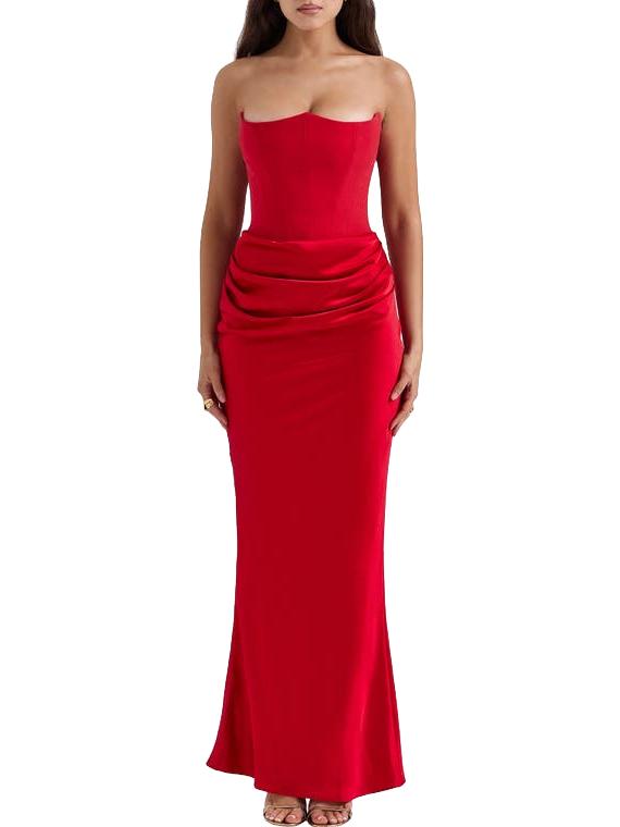 persephone jade strapless corset maxi dress Clothing: Maxi Dresses: 'Persephone' Jade Strapless Corset Maxi Dress